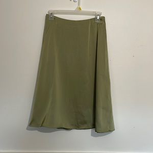 Shein Green Satin Skirt